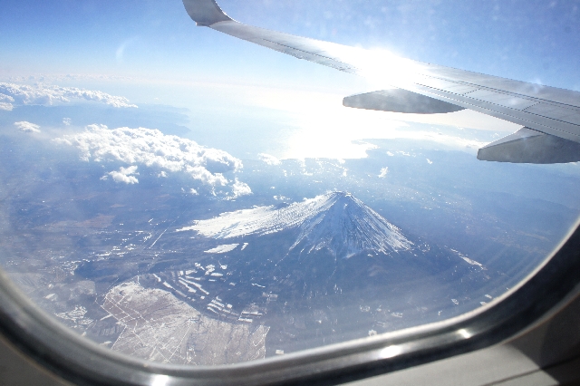 富士山を眺める
